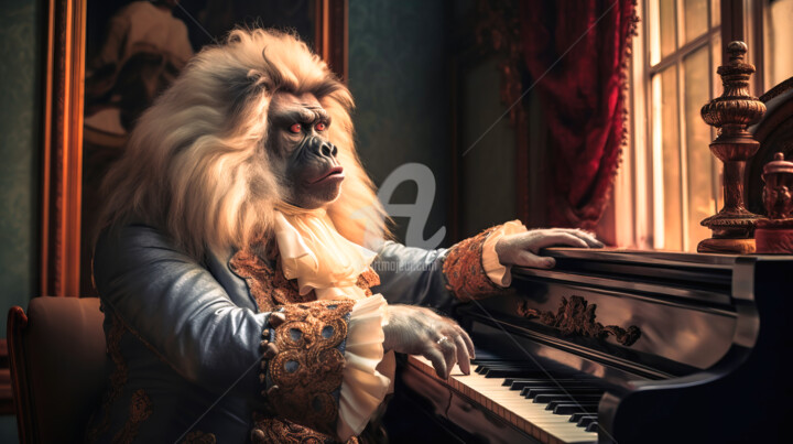 The Rapt Gaze Of The Gorilla Composer 数字艺术