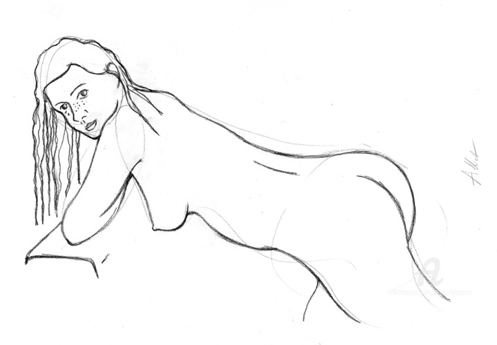 Nu-A-0022-EB 图画, 11.7x16.5 in