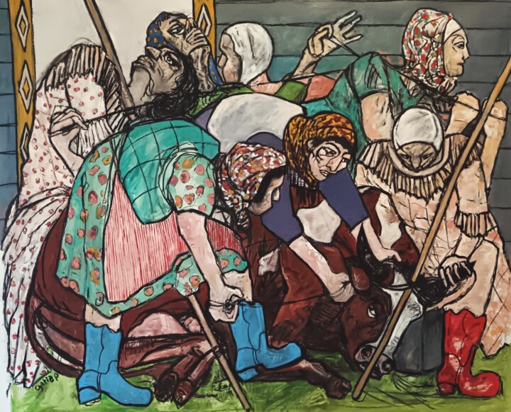 绘画,  51.2x66.9 in 