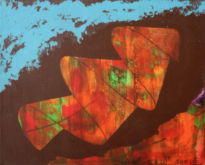 Étude de 2 serpents de mer, n° 1 - N° 62 绘画, 13x16.1 in