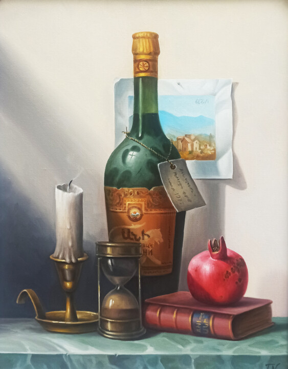 Composition with Still life 绘画, 19.7x15.8 in