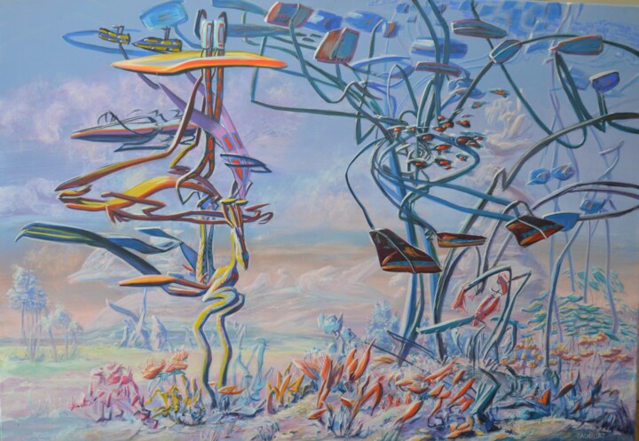 paysage n°7 绘画, 28.7x36.2 in