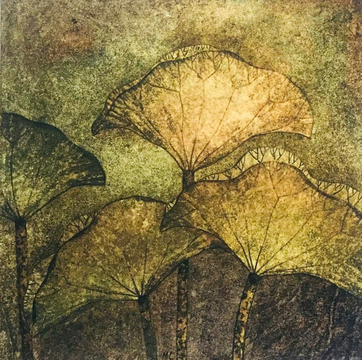 Sleeping Leaves 绘画, 36x36 in