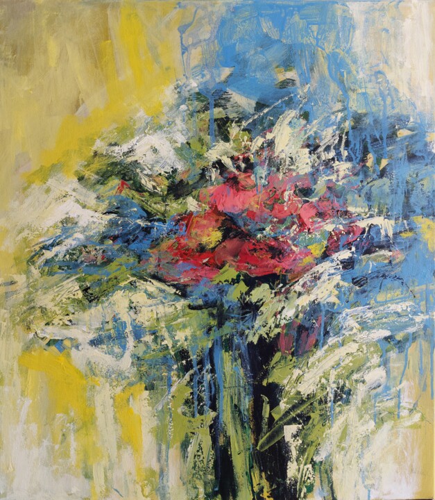 And poppies keep blooming 绘画, 31.5x27.6 in