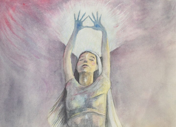 Confío en mi magia 绘画, 11.6x15.8 in