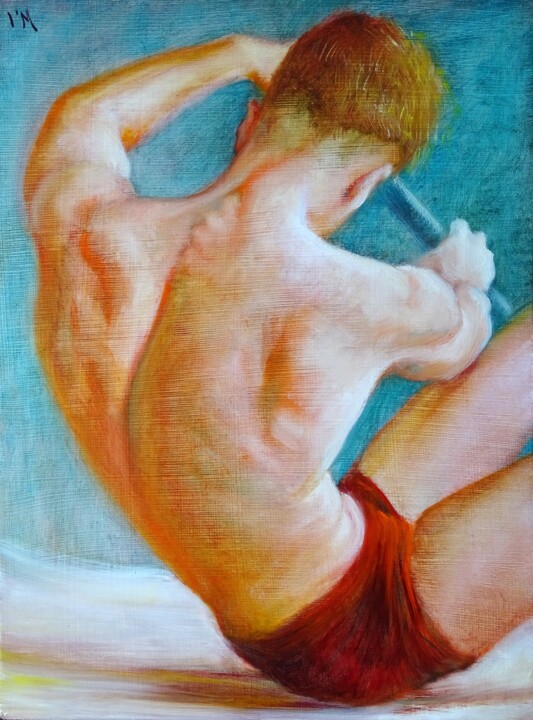 🚣♂Rameur 🚣♂Rower 绘画, 15.8x11.8 in