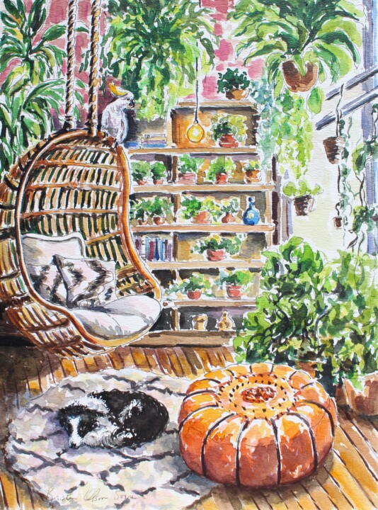 绘画,  12x9 in 