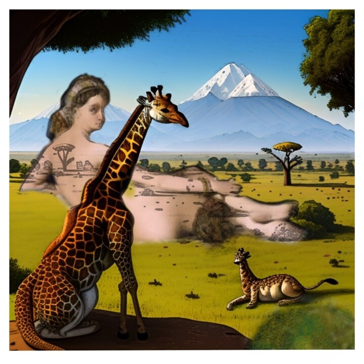 Dragirafe#3 图画, 7.9x7.9 in