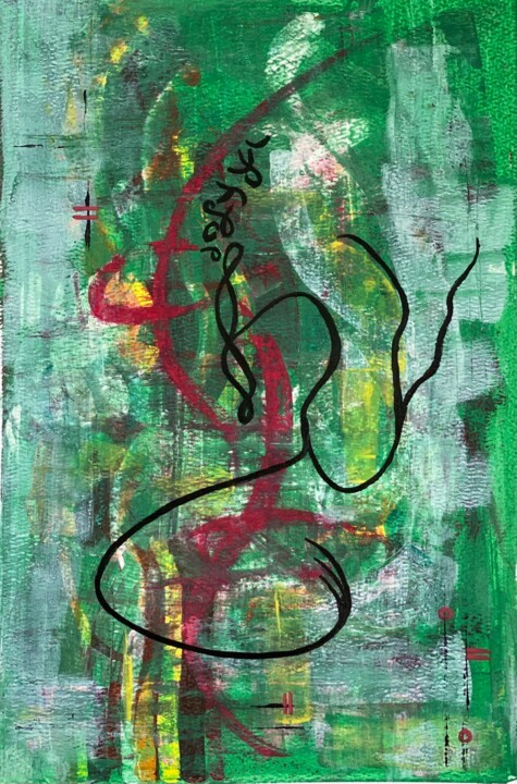 Life is in balance Painting, 15.4x10.6 in