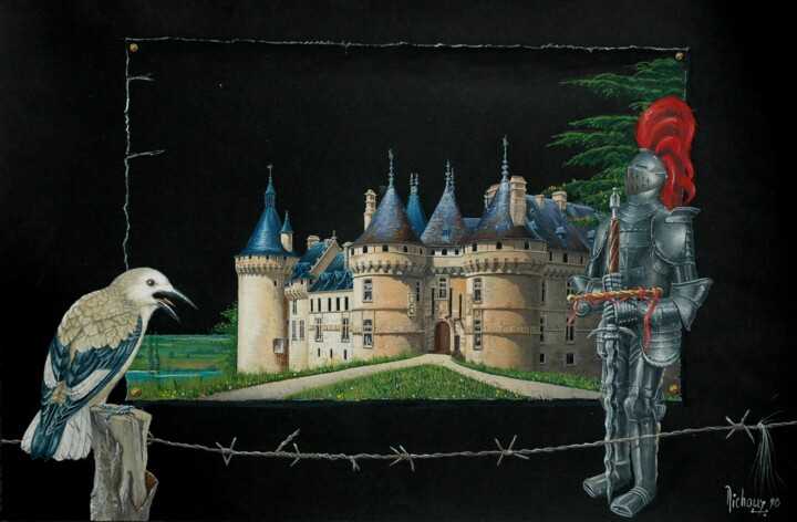 Peinture intitulée "CASSE-NOIX A CHAUMO…" par Michel Michaux, Œuvre d'art originale, Gouache