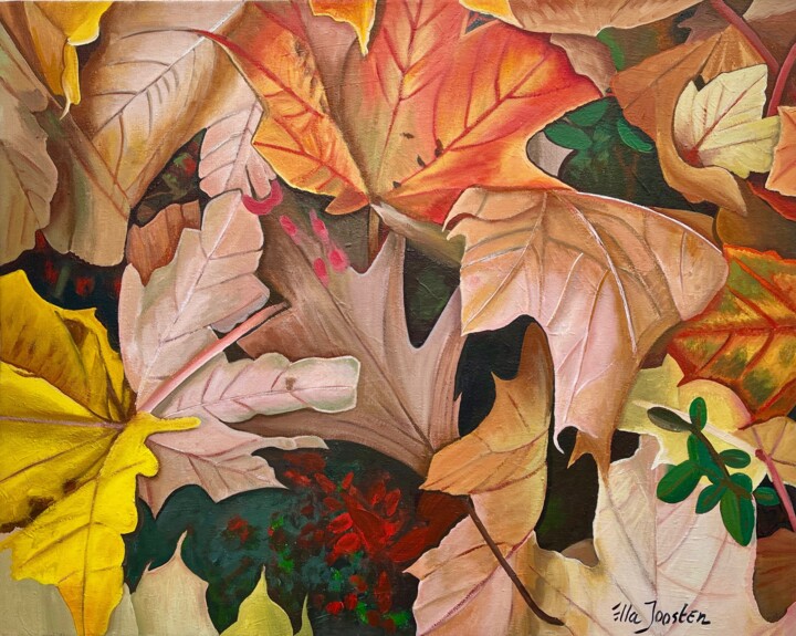 Painting titled "Autumn" by Ella Joosten, Original Artwork, Acrylic