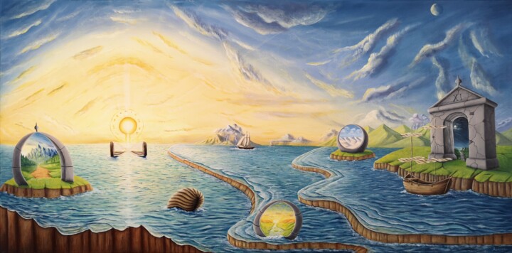 Time No.11 绘画, 19.7x39.4 in