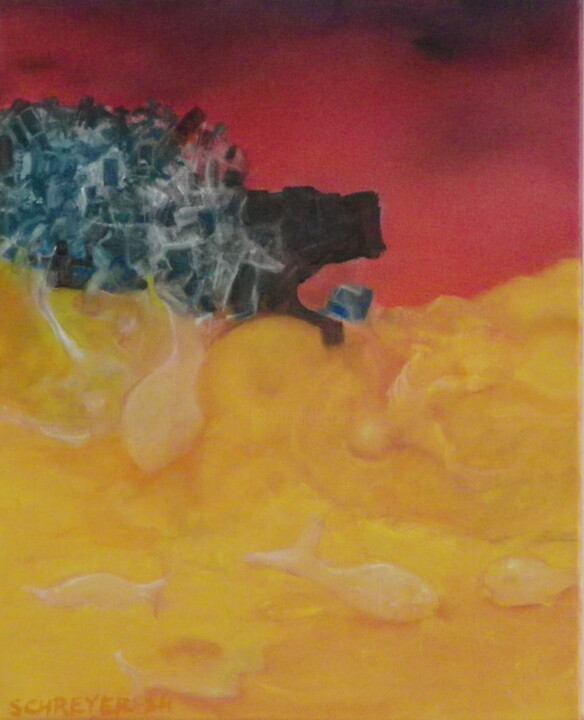 Le 7eme continent 绘画, 16.1x13 in