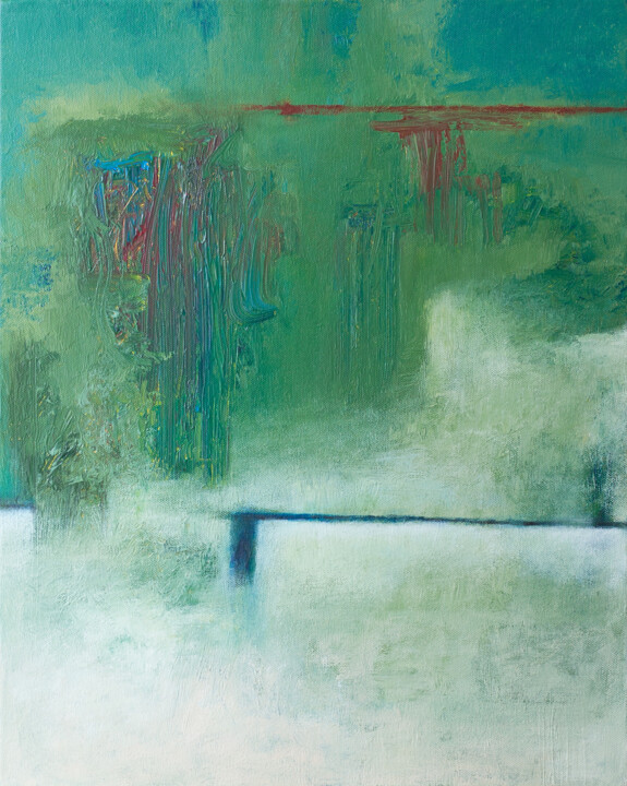 Painting titled "Drifting Sands" by Thomas Hjelm, Original Artwork, Oil Mounted on Wood Stretcher frame
