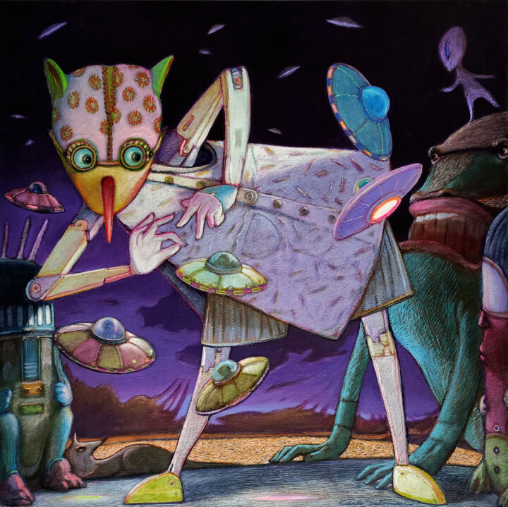 PINOCCHIO AND THINGS YOU DON'T KNOW ! 绘画, 23.6x23.6 in
