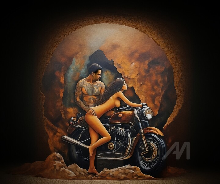 "Revving Her Up: Caverns & Moans" 数字艺术