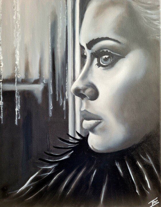 Adele Painting, 19.7x15.8 in
