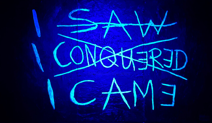 I SAW, I CONQUERED, I CAME Schilderij, 18,9x32,7 in