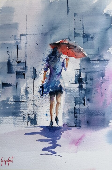 umbrella 15 绘画, 20.9x13.8 in