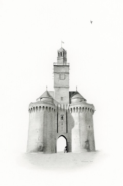 LA PORTE HORLOGE DE VIRE - NORMANDIE - Resim, 11,7x8,3 in