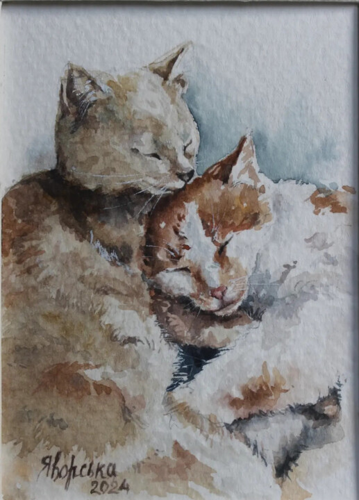 Mother's love 绘画, 3.5x2.5 in