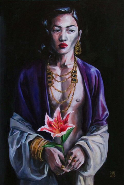 In the night Pittura, 35,4x23,6 in