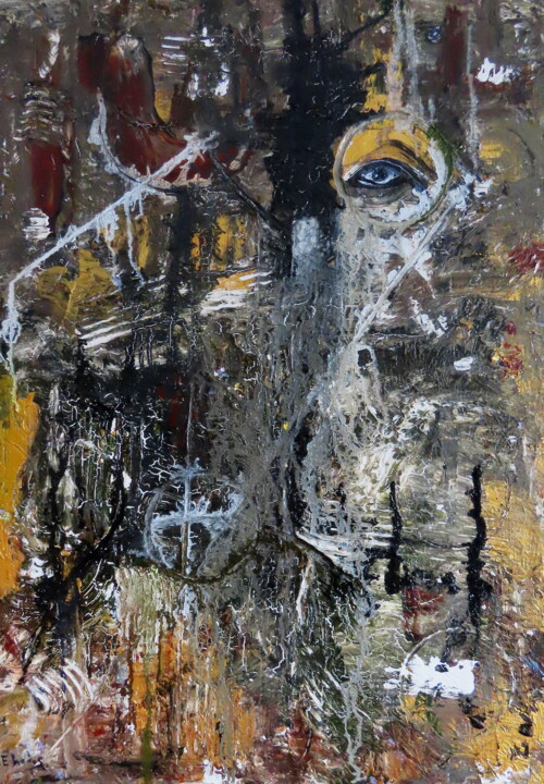 Painting titled "Scorched Earth - 'I…" by Dunc Ebedes, Original Artwork, Acrylic Mounted on Wood Stretcher frame