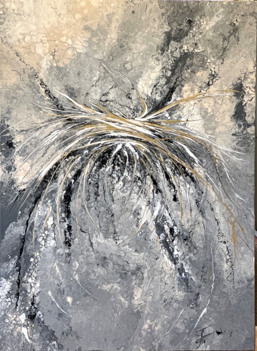 Golden lace 3 绘画, 39.4x28.7 in
