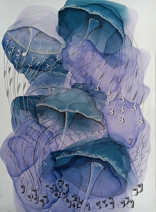 Cogumelos 绘画, 17.7x12.6 in