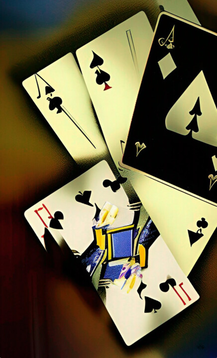 Card Power 绘画, 52.4x31.5 in