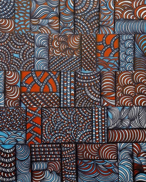 Doodles World #1 绘画, 19.7x15.8 in