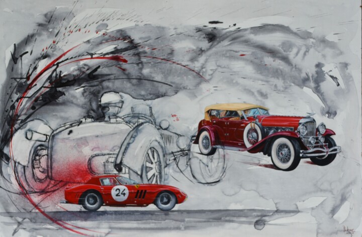 SYMPHONIE EN ROUGE 绘画, 31.5x47.2 in