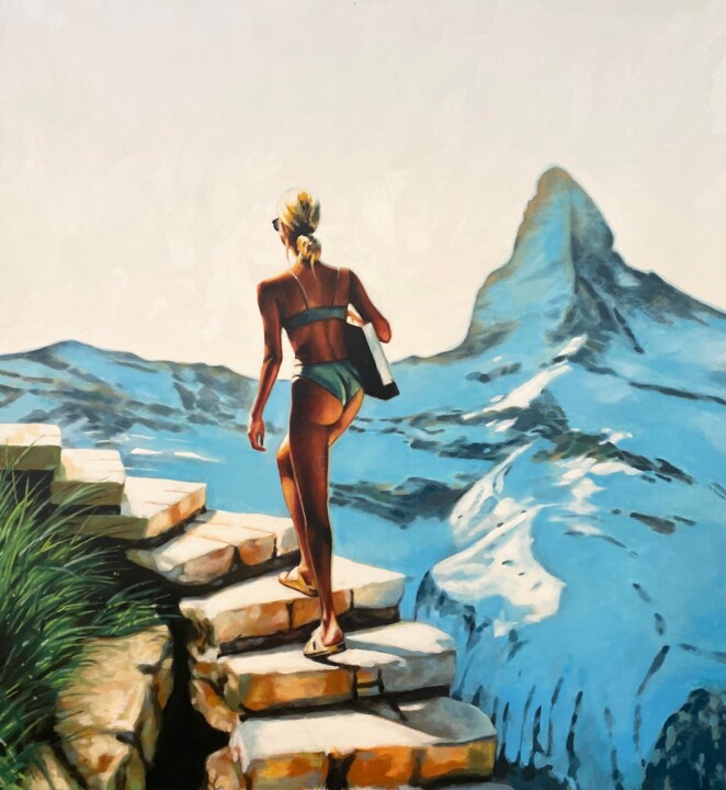 Stairway to heaven 绘画, 55.1x51.2 in