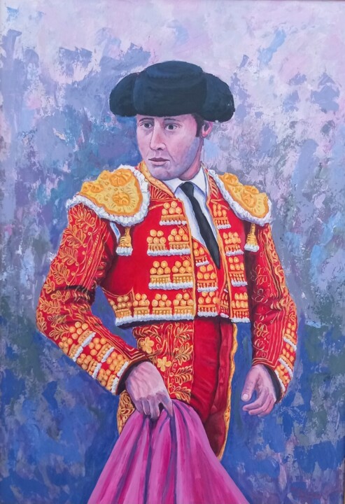 DE ROJO Y ORO 绘画, 39.4x27.6 in