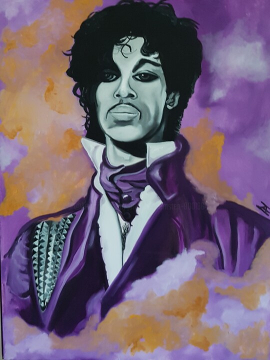 Purple Rain Painting, 31.5x23.6 in
