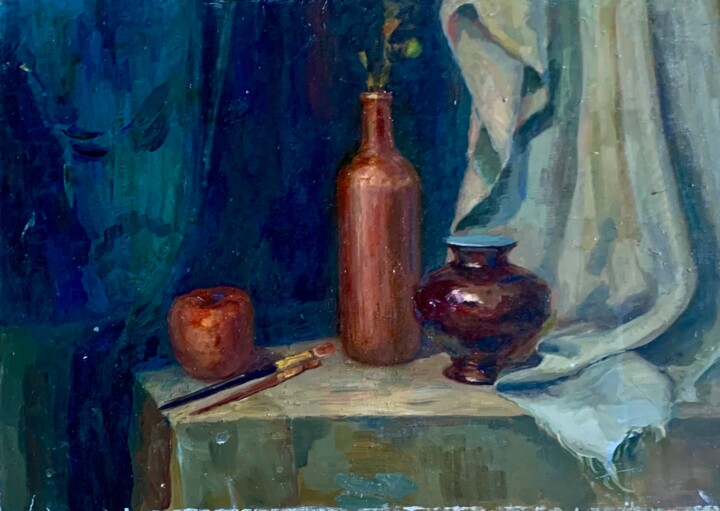 Painting titled "Ветер в гости к нам" by Ludmila Cerednicenko, Original Artwork, Oil