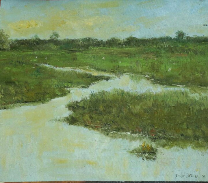Barren Fields 绘画, 15x17 in
