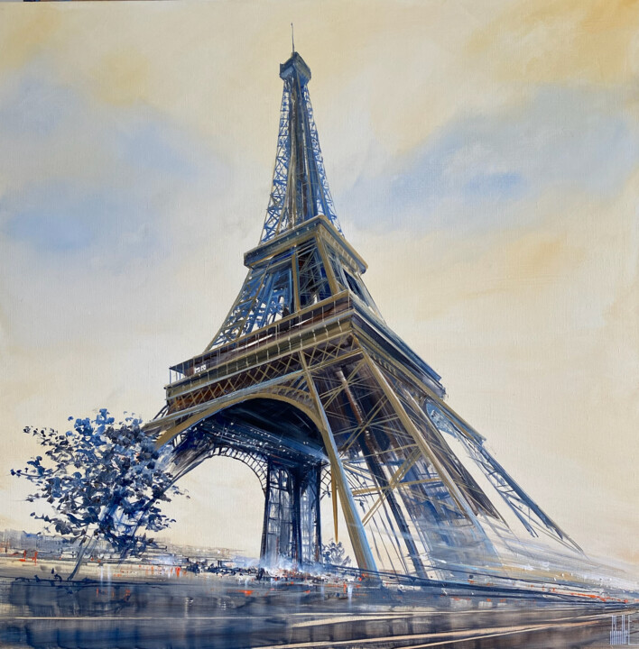 Pintura titulada "Paris -" por Jerome Guillet, Obra de arte original, Acrílico
