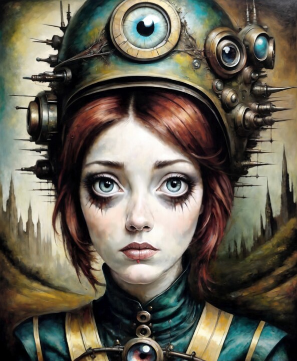 Steamstress 绘画, 47.9x39.5 in