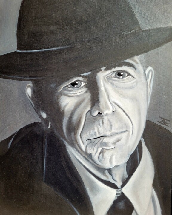 Mr. Cohen Painting, 19.7x15.8 in