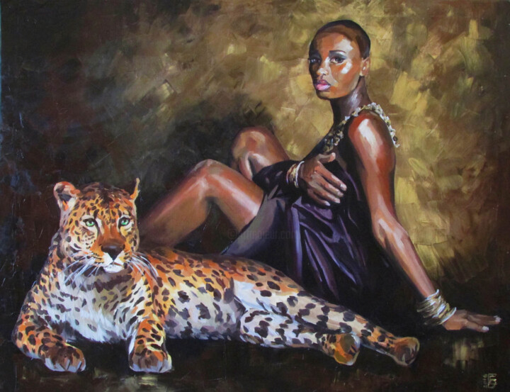 Savage girl 绘画, 29.5x39.4 in