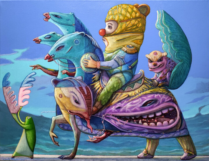 THE LEADER AND THE INFINITE Schilderij, 22,8x29,5 in