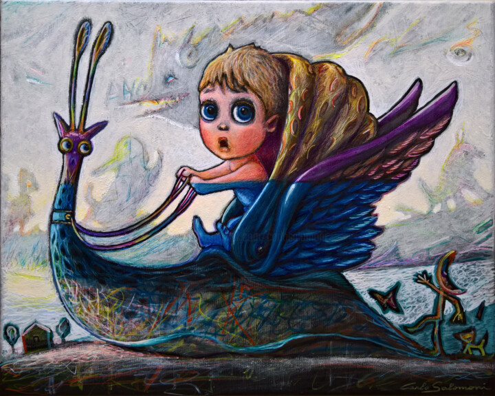 THE BEGINNING OF THE JOURNEY Schilderij, 15,8x19,7 in