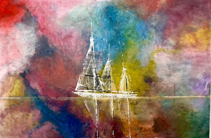 Sky paradise 绘画, 23.6x35.4 in