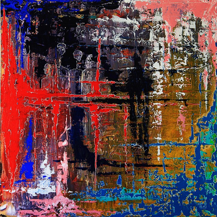 Painting titled "libre" by Pascal Douffet, Original Artwork, Acrylic