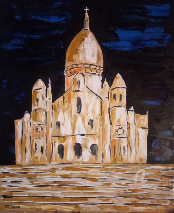 Sacré Cœur Paris Schilderij, 21,3x17,7 in