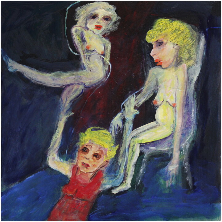 Les filles légères 绘画, 19.7x19.7 in