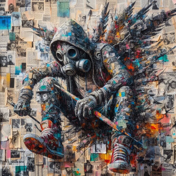Digitale Kunst mit dem Titel "pollution n°1" von Allegra Art, Original-Kunstwerk, Digitale Collage