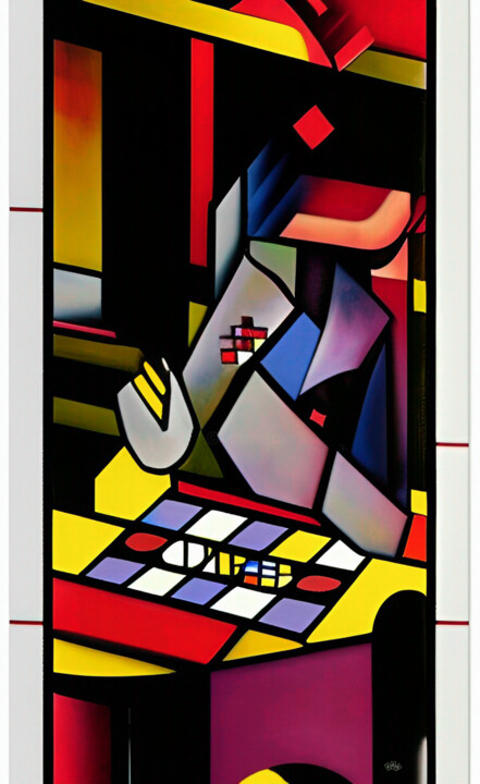 Painting titled "The Game of Abstrac…" by Anna Alekberova, Original Artwork, Oil