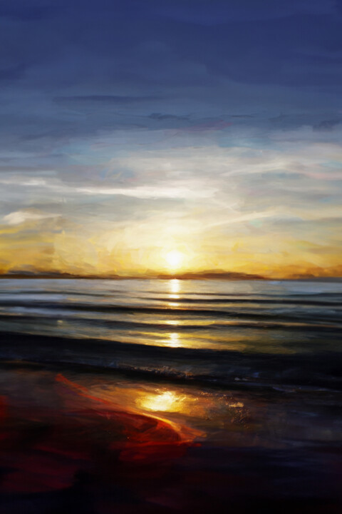 Coucher de soleil en Crète Fotografie, 29,5x19,7 in